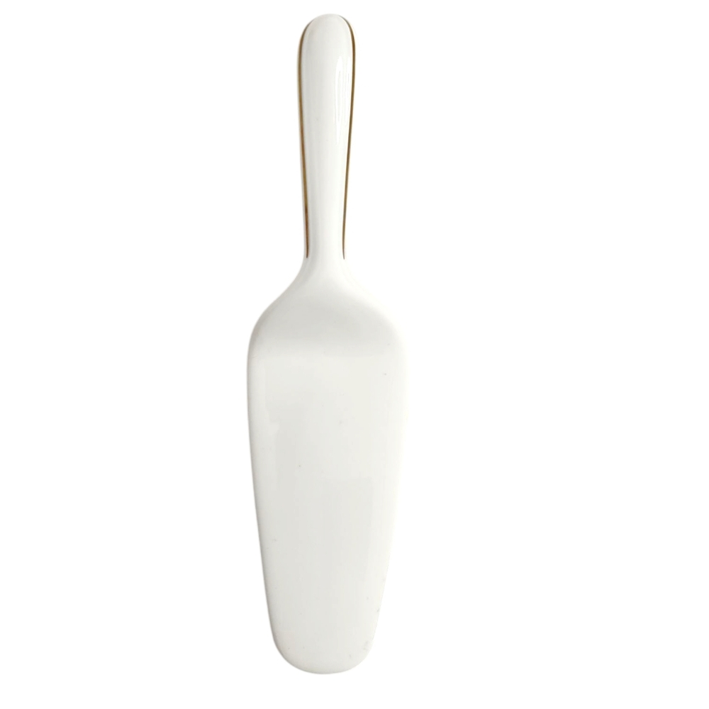 CHRISTOPHER STUART Royal White Gold Trim Bone China Cake Pie Pastry Server